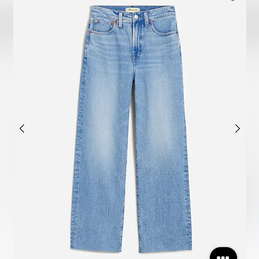 MADEWELL Tall 32 Perfect Vintage Wide Leg Crop Jean in Altoona Wash